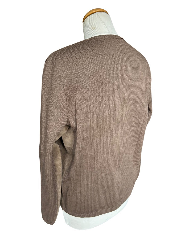Cardigan vintage marron et or la friperie vintage 25