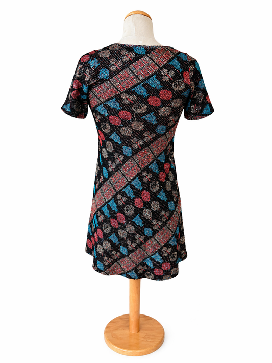 Robe courte vintage pailleté lurex