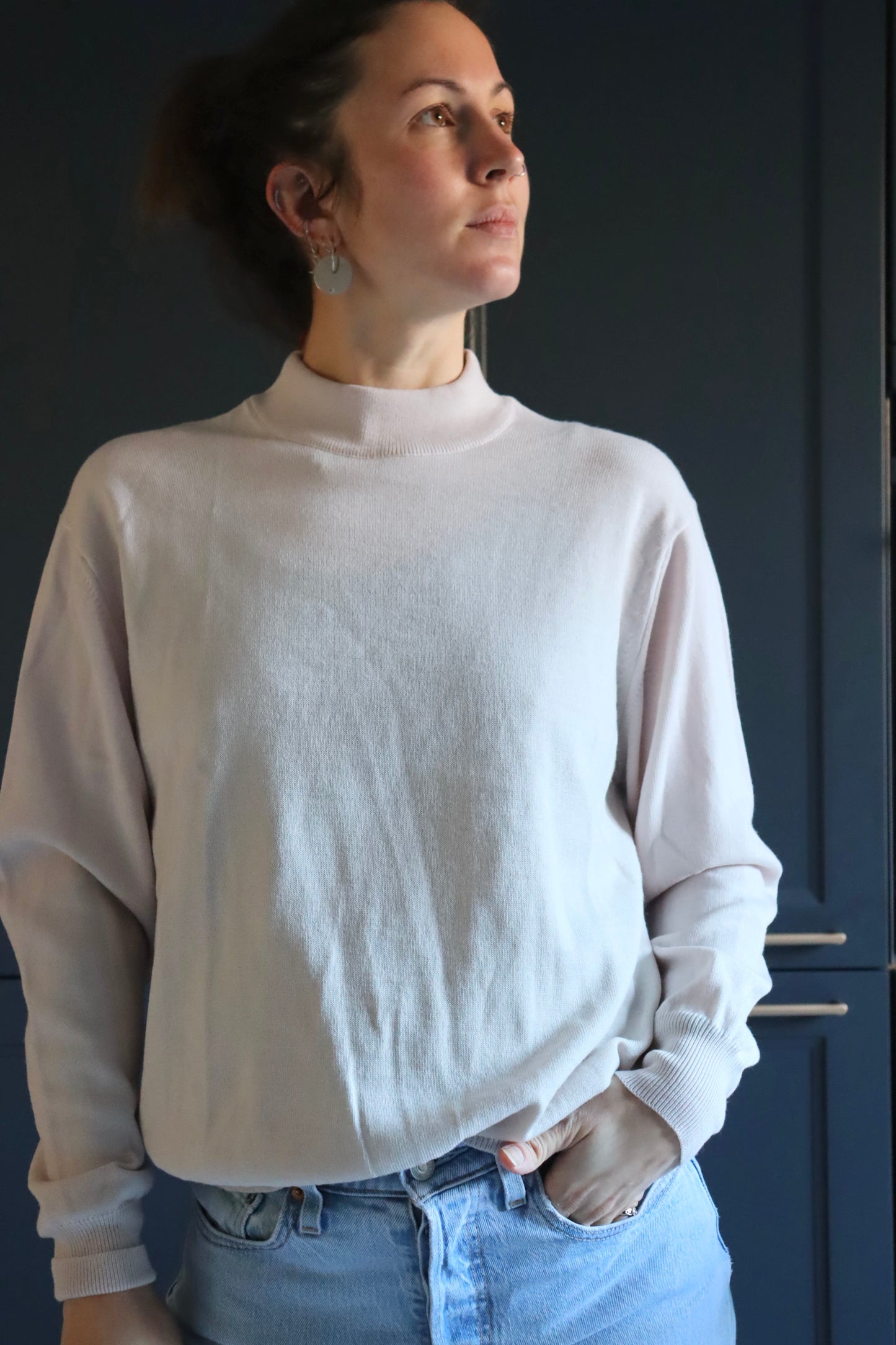 Pull over vintage beige Solfin pure laine la friperie vintage 25