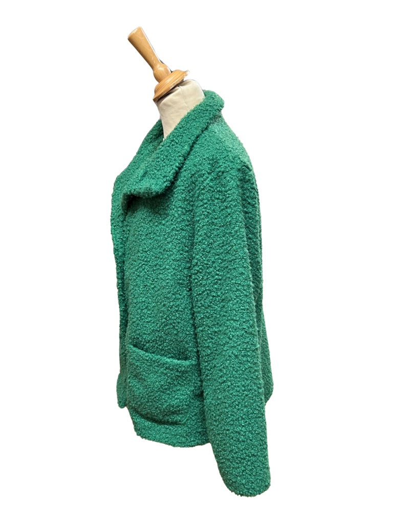 Veste bouclée vintage verte années 70 la friperie vintage 25