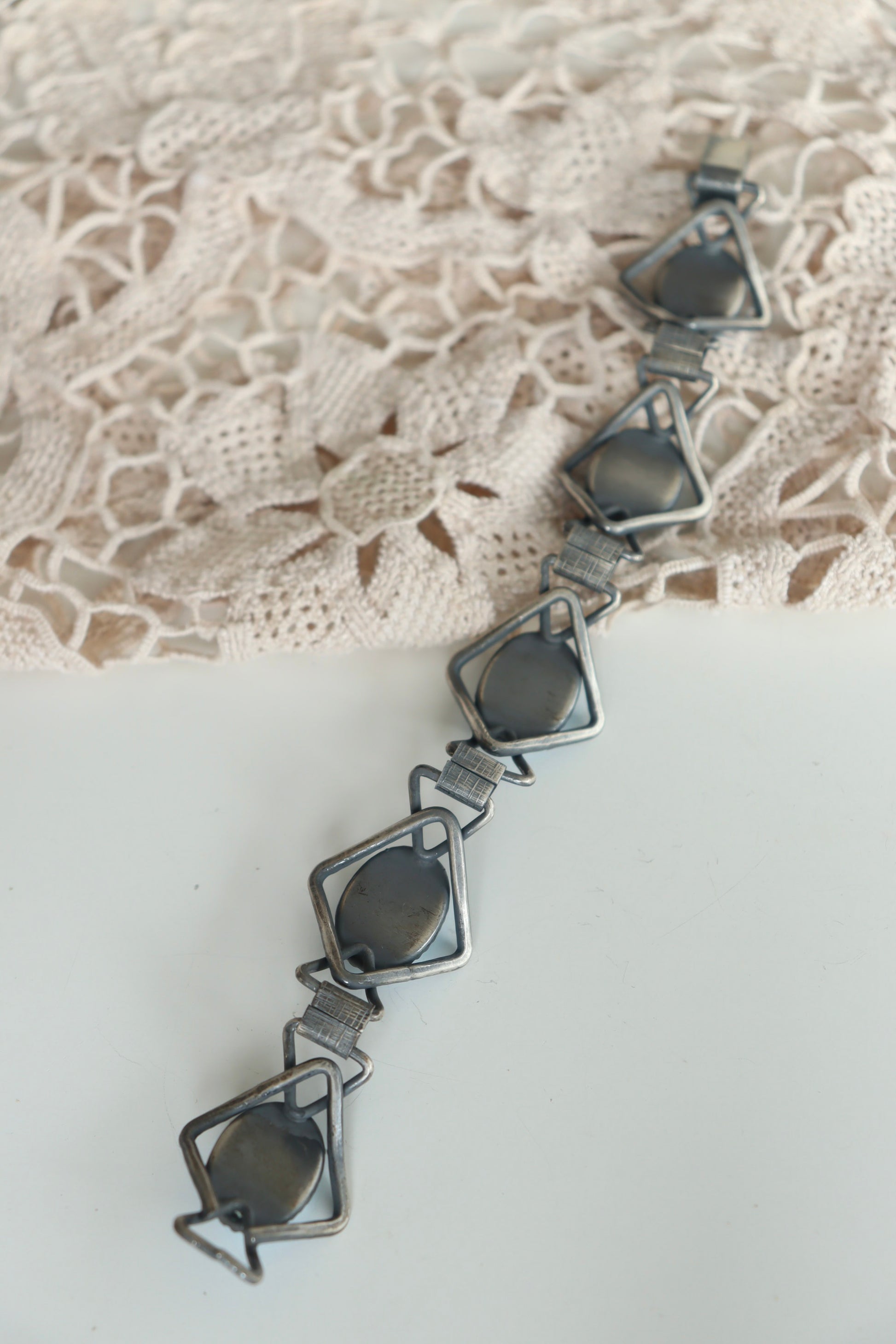 Bracelet vintage années 70 argent et turquoise la friperie vintage 25