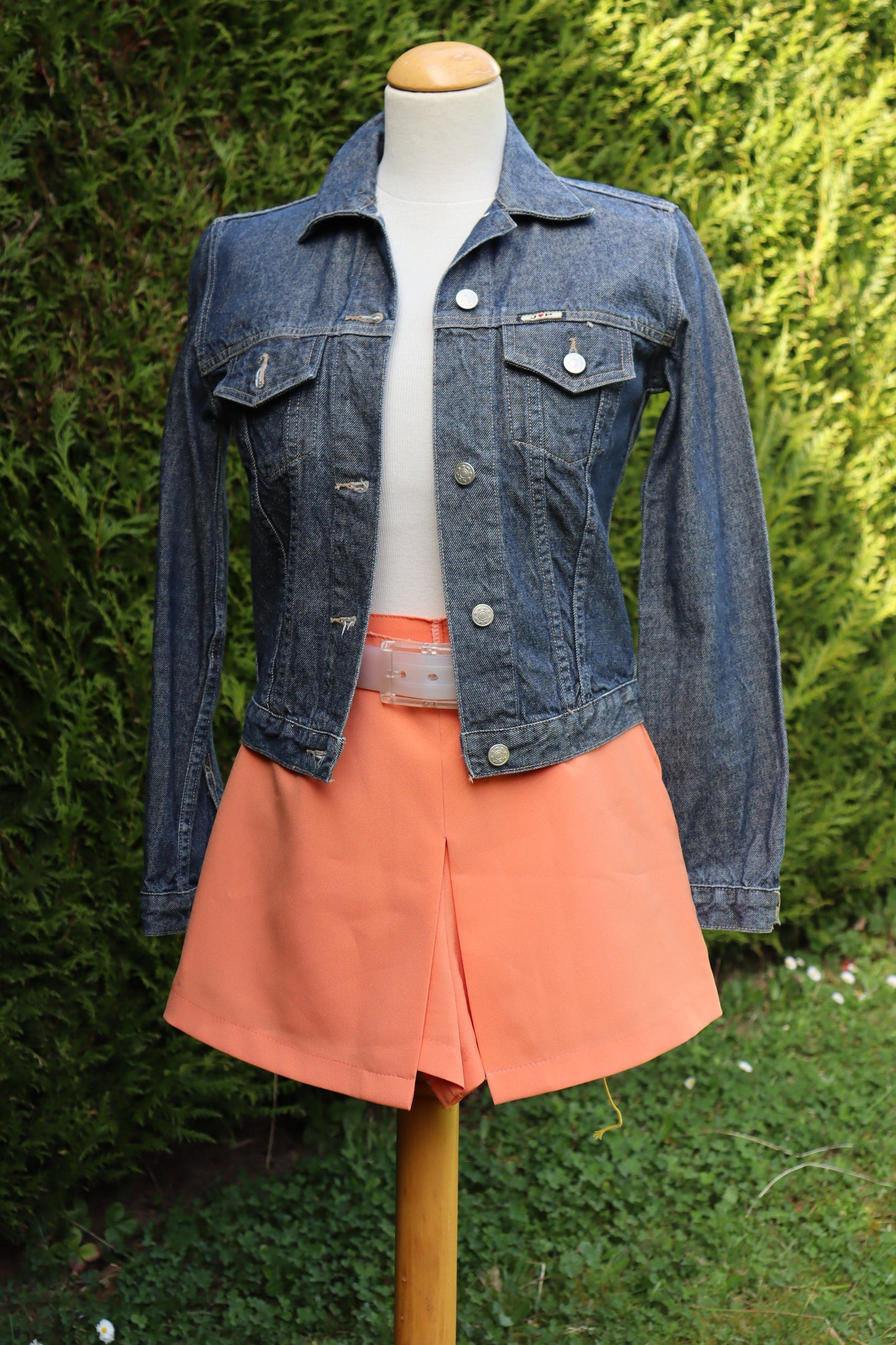 Veste en jean bleu JP création la friperie vintage 25