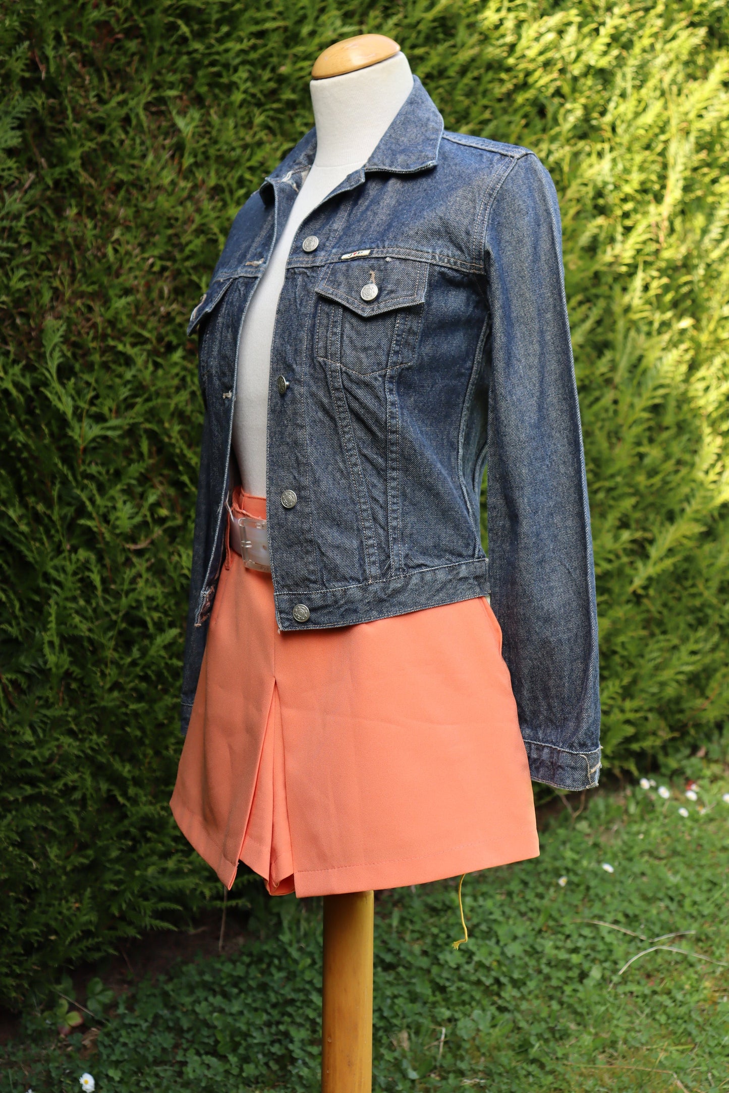 Veste en jean bleu JP création la friperie vintage 25