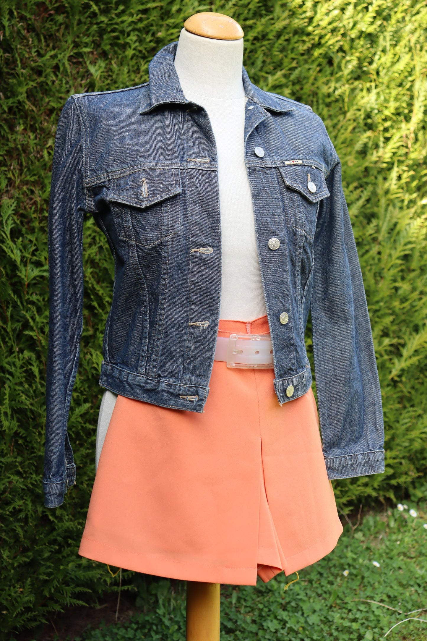Veste en jean bleu JP création la friperie vintage 25