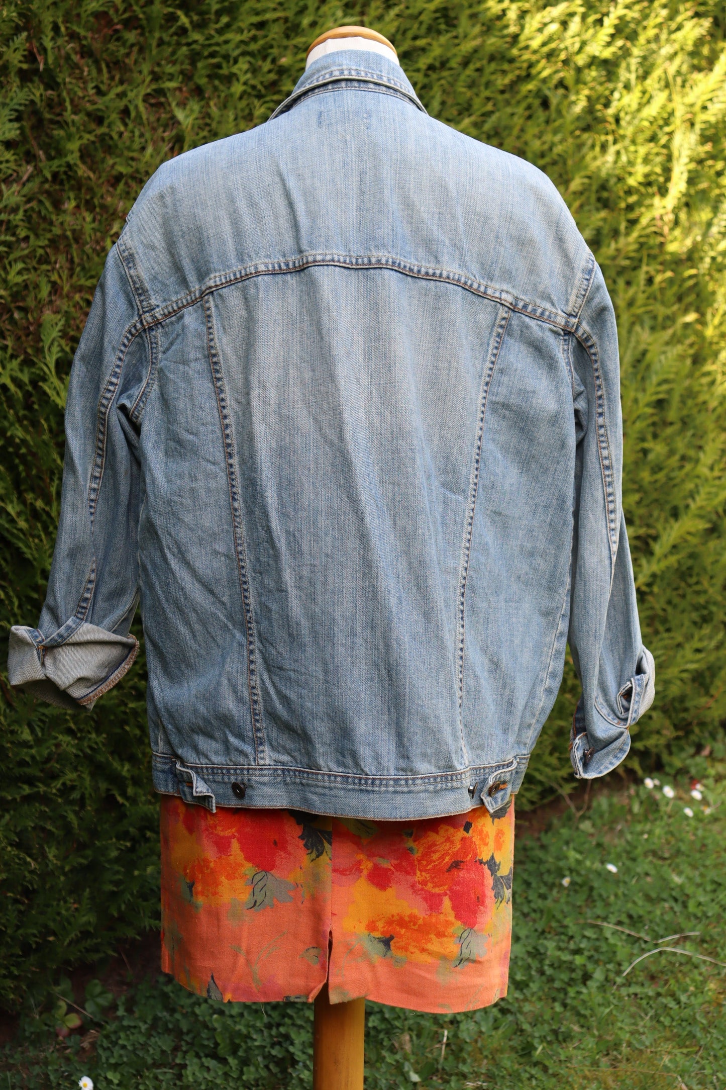 Veste en jean vintage bleu clair oversize la friperie vintage 25