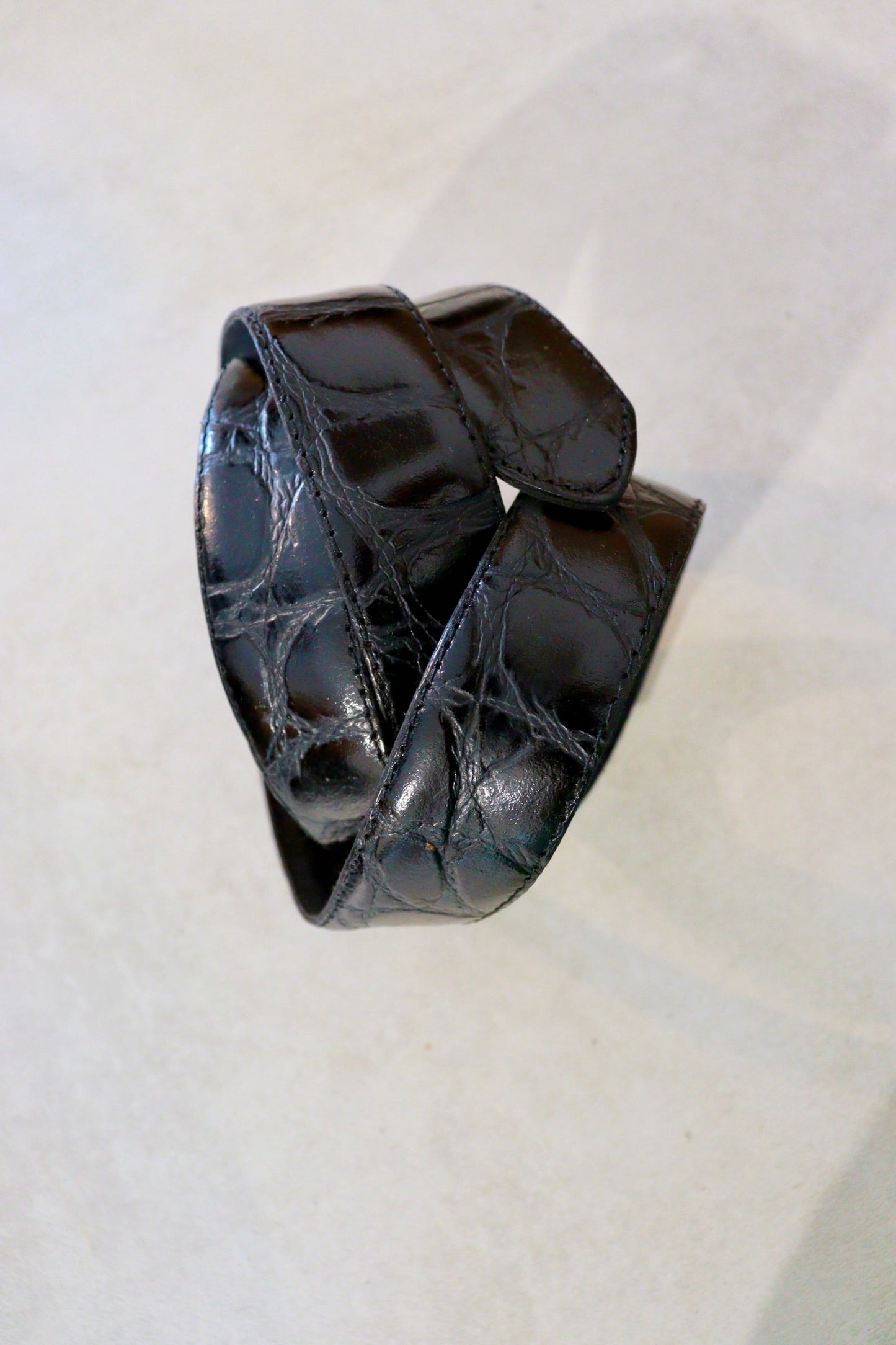 Ceinture en cuir noir vintage - friperie vintage la friperie vintage 25