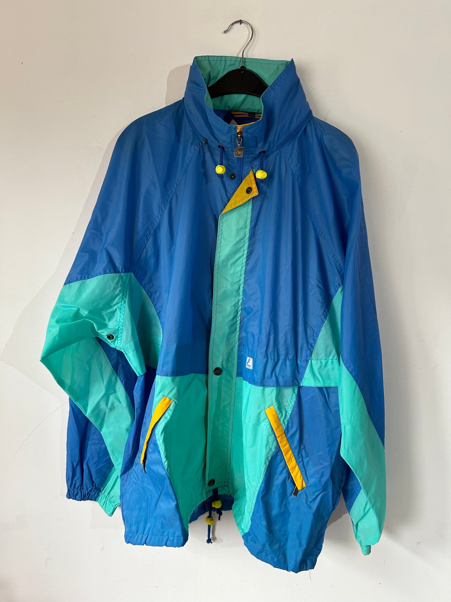K-Way vintage bleu vert années 90 la friperie vintage 25