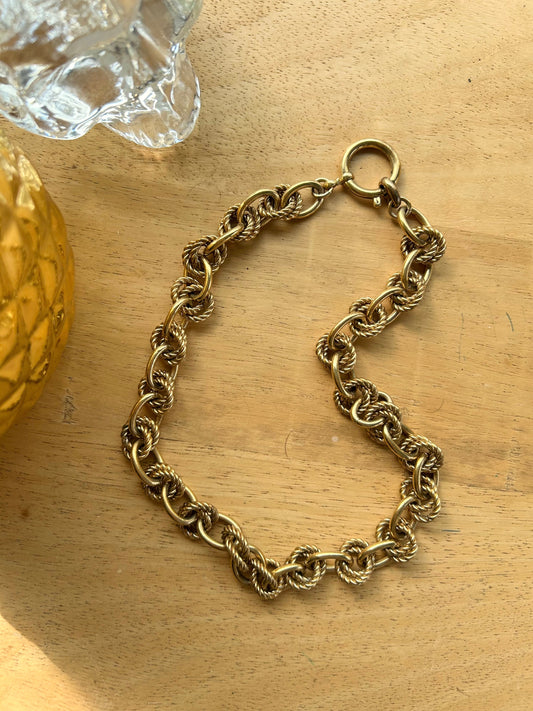 Collier chaine  vintage métal doré la friperie vintage 25
