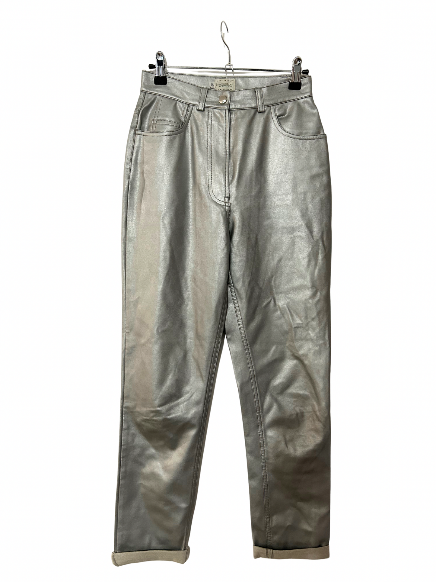 Pantalon argenté vintage Benetton
