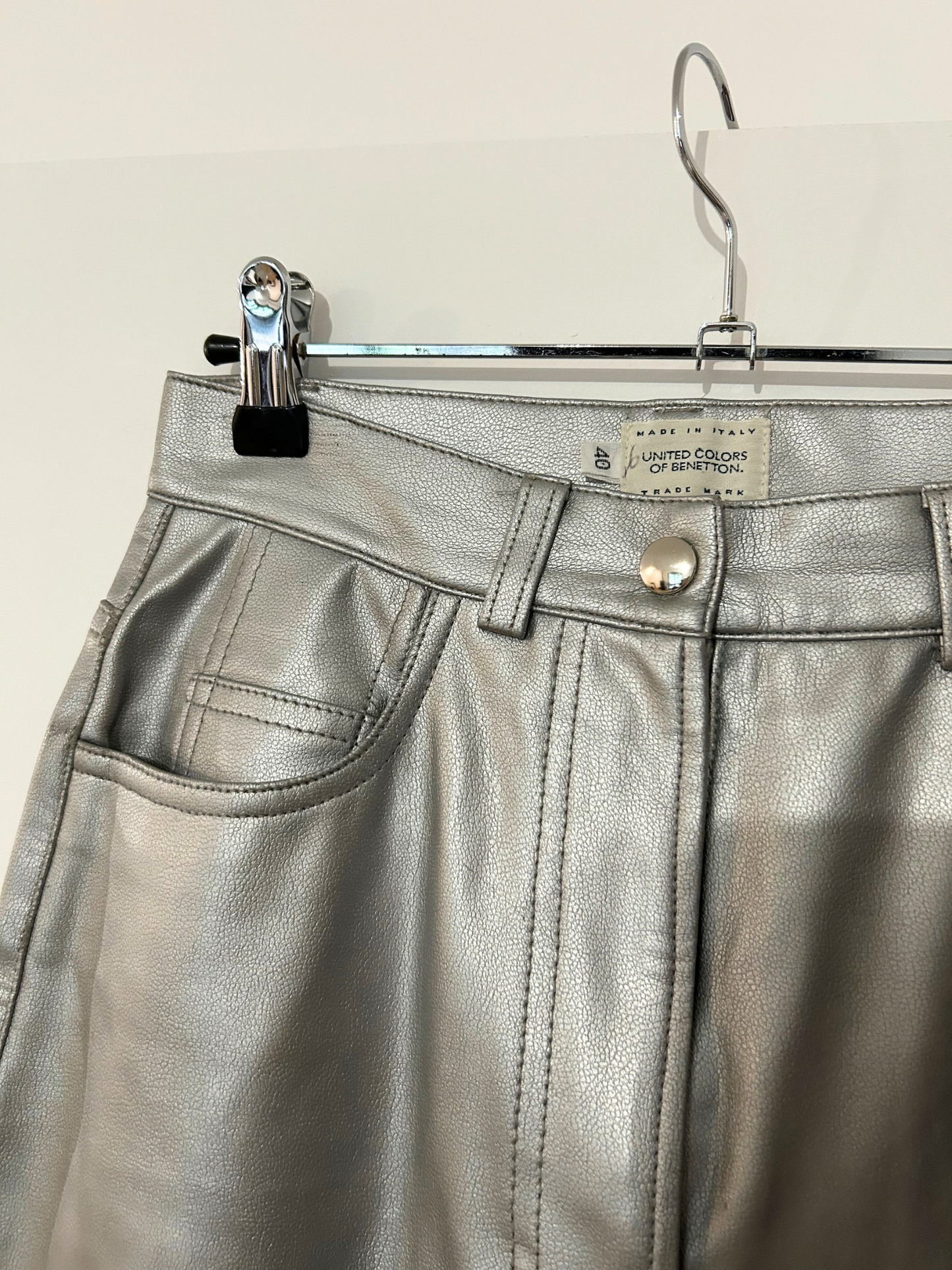 Pantalon argenté vintage Benetton