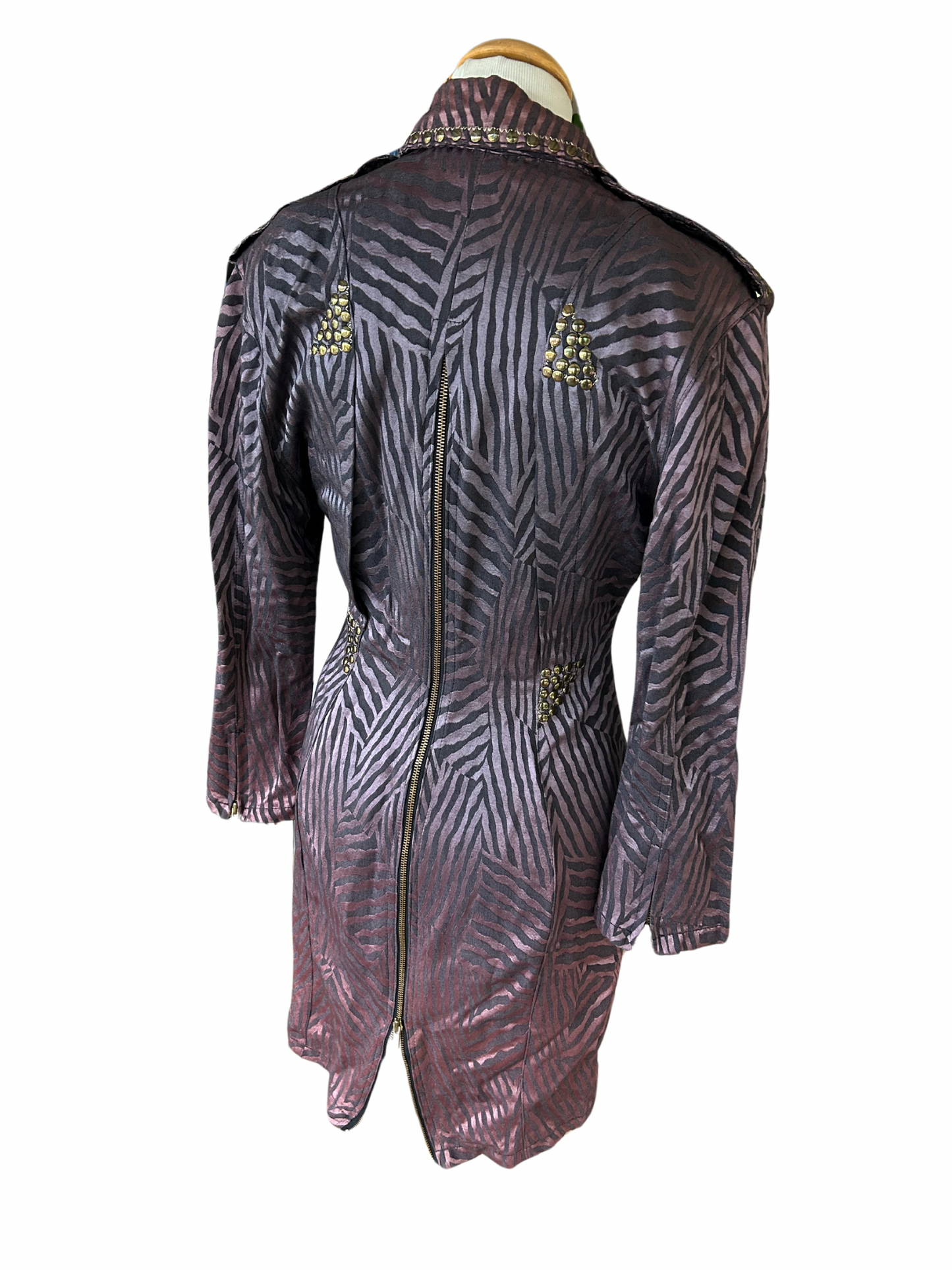 Robe vintage années 80 mauve clouté la friperie vintage 25