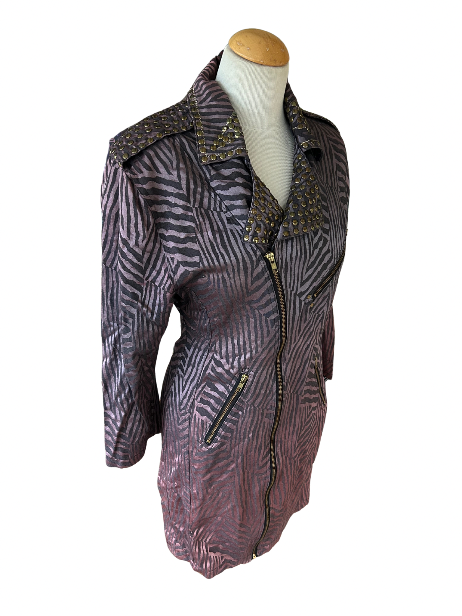 Robe vintage années 80 mauve clouté la friperie vintage 25