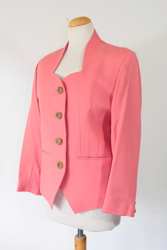 Veste vintage rose type blazer La friperie vintage