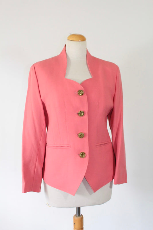 Veste vintage rose type blazer La friperie vintage