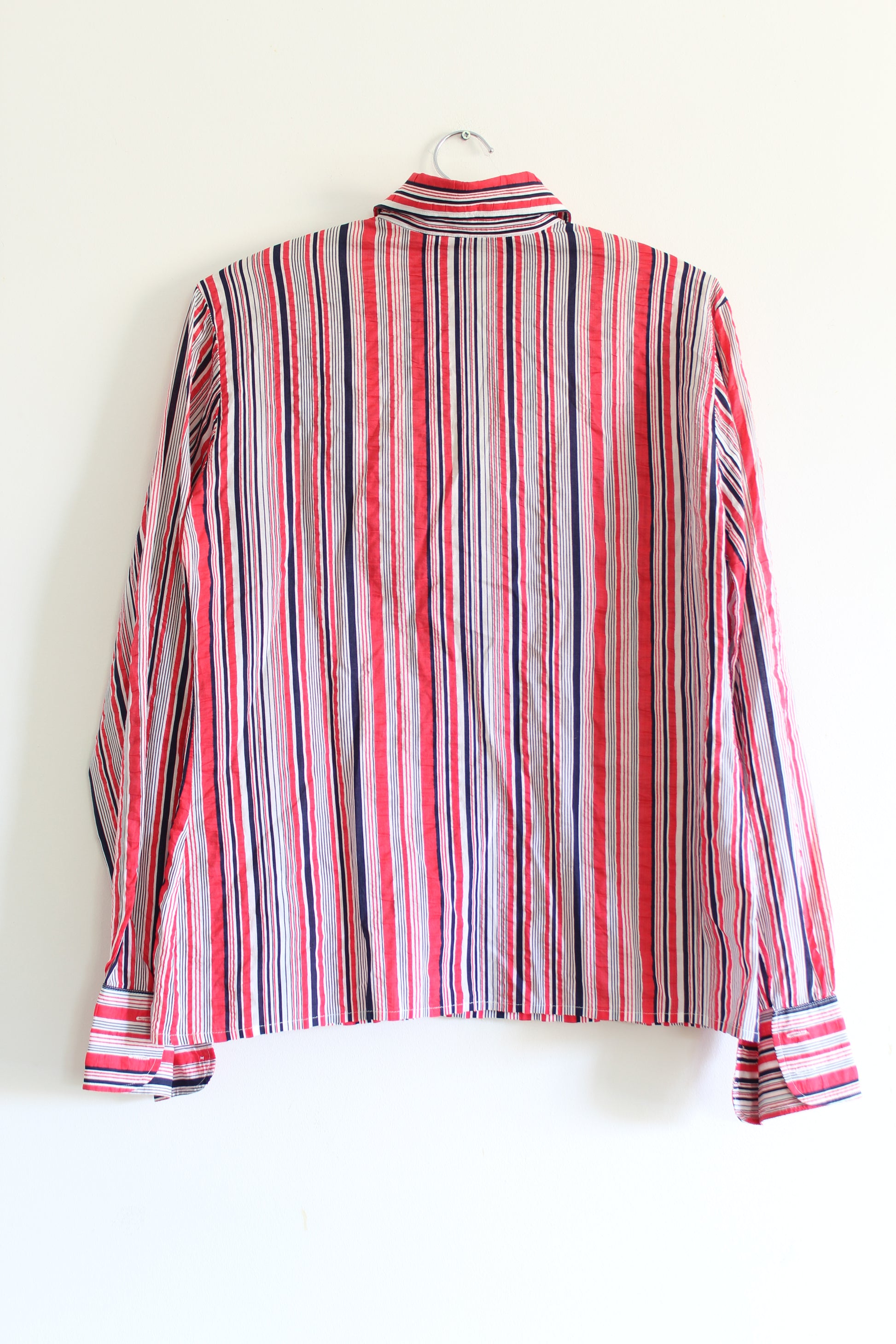 Chemisier vintage à rayures rouge bleu marine Louis Feraud La friperie vintage la friperie vintage 25