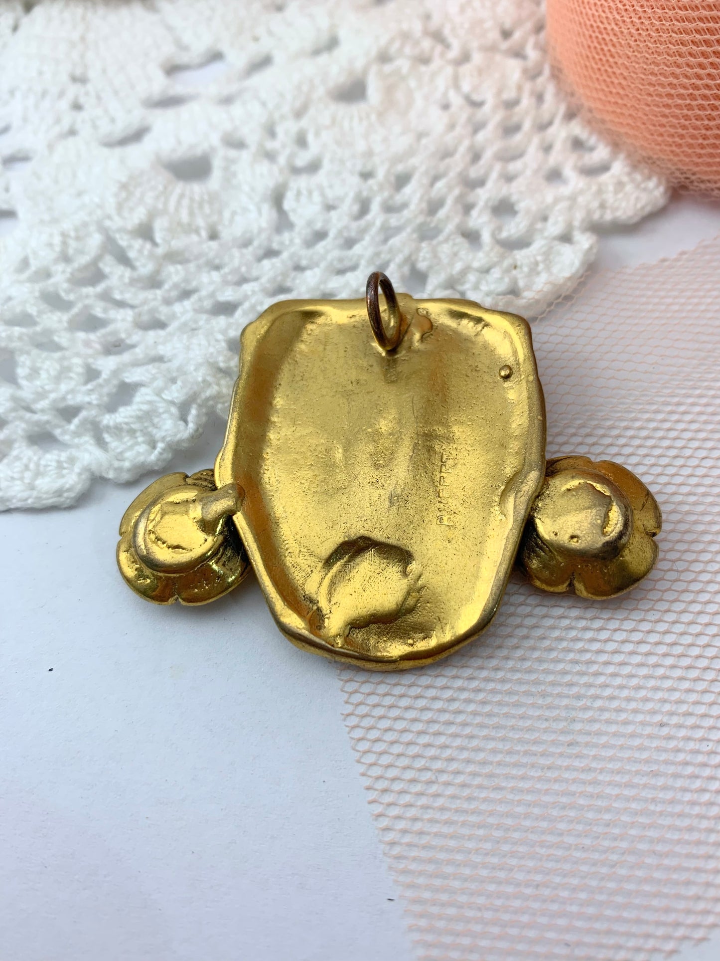 Pendentif M.Buffet bronze visage aztèque la friperie vintage la friperie vintage 25