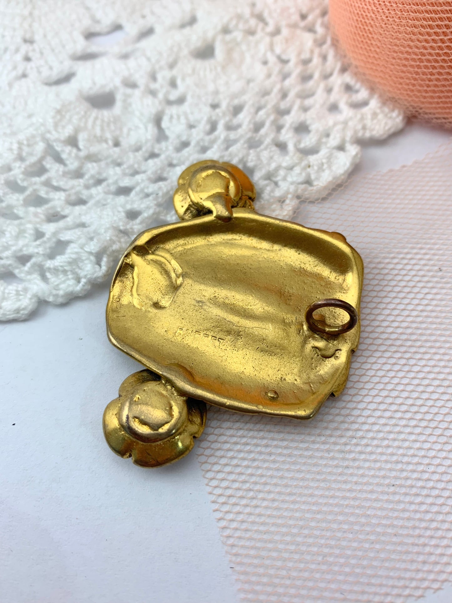 Pendentif M.Buffet bronze visage aztèque la friperie vintage la friperie vintage 25