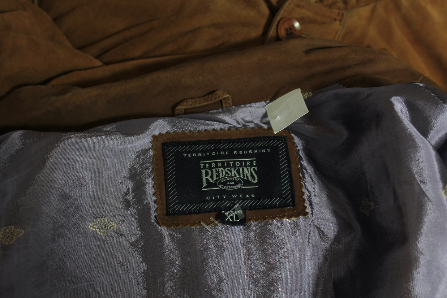 Veste cuir de chèvre Redskins marron mi longue vintage la friperie vintage 25
