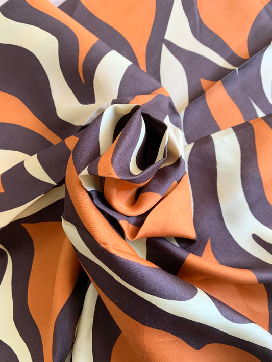 Foulard vintage en soie marron orange années 70 La friperie vintage la friperie vintage 25