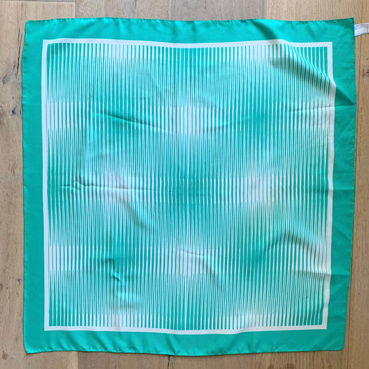 Foulard carré vert Miss Helen Italie La friperie vintage