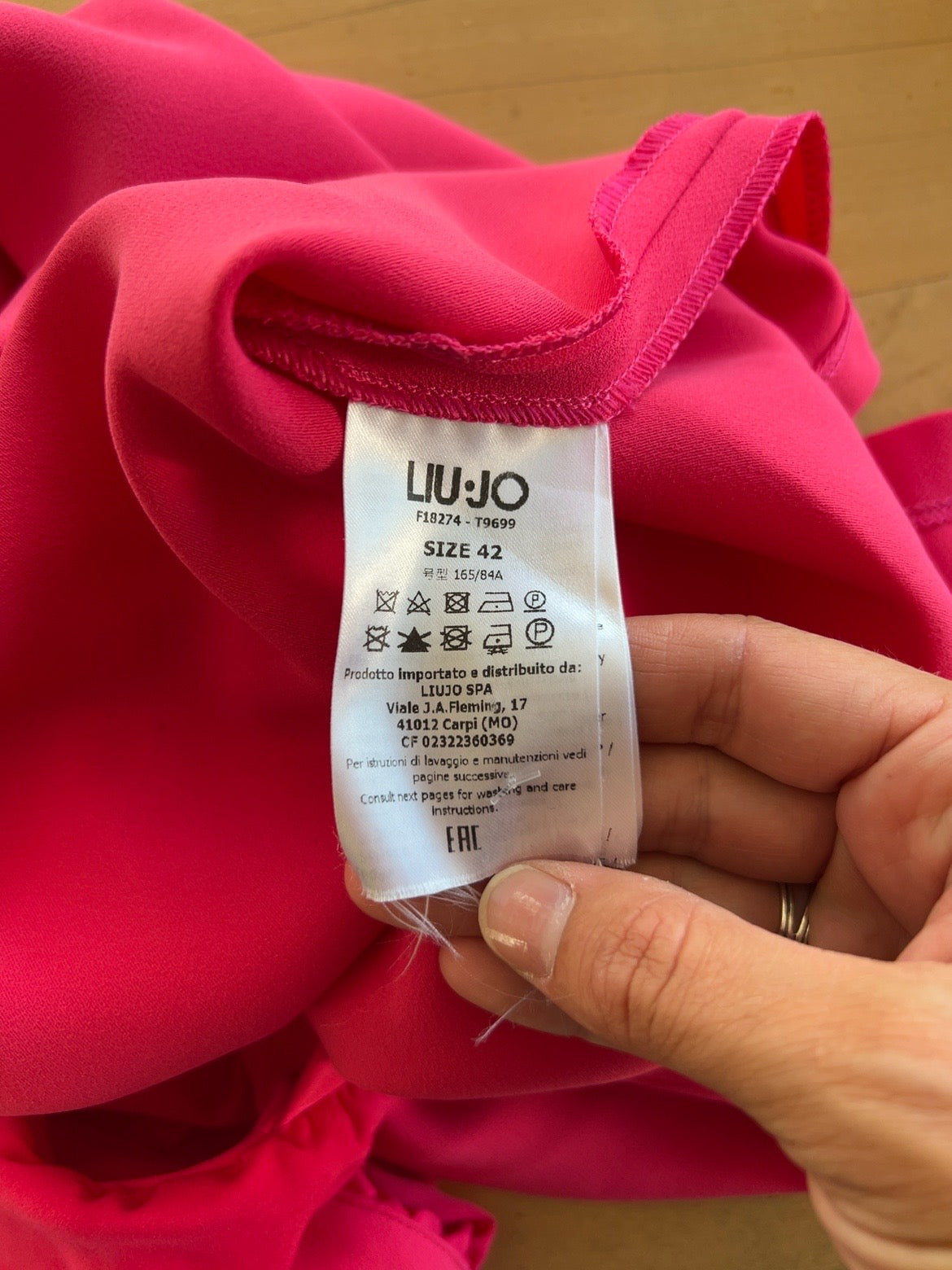 Robe Liu Jo fushia à volants