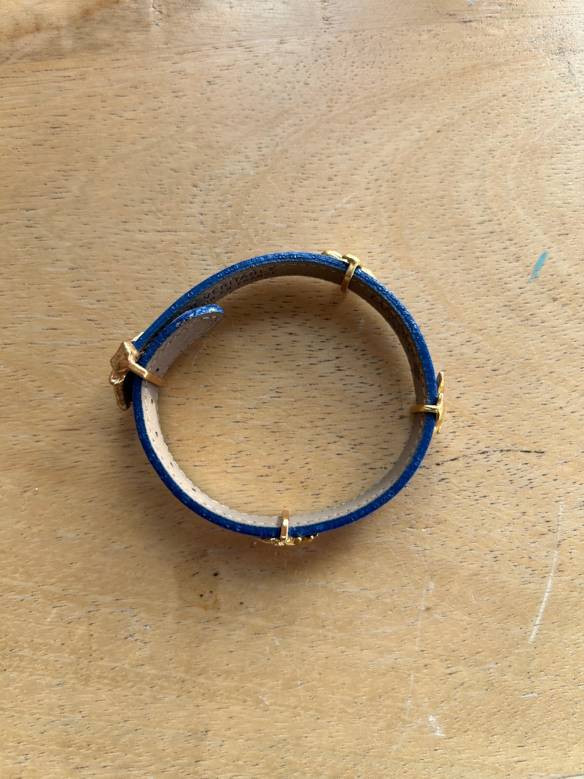 Bracelet vintage Lancôme Paris cuir la friperie vintage 25