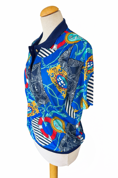 Blouse vintage imprimé marin