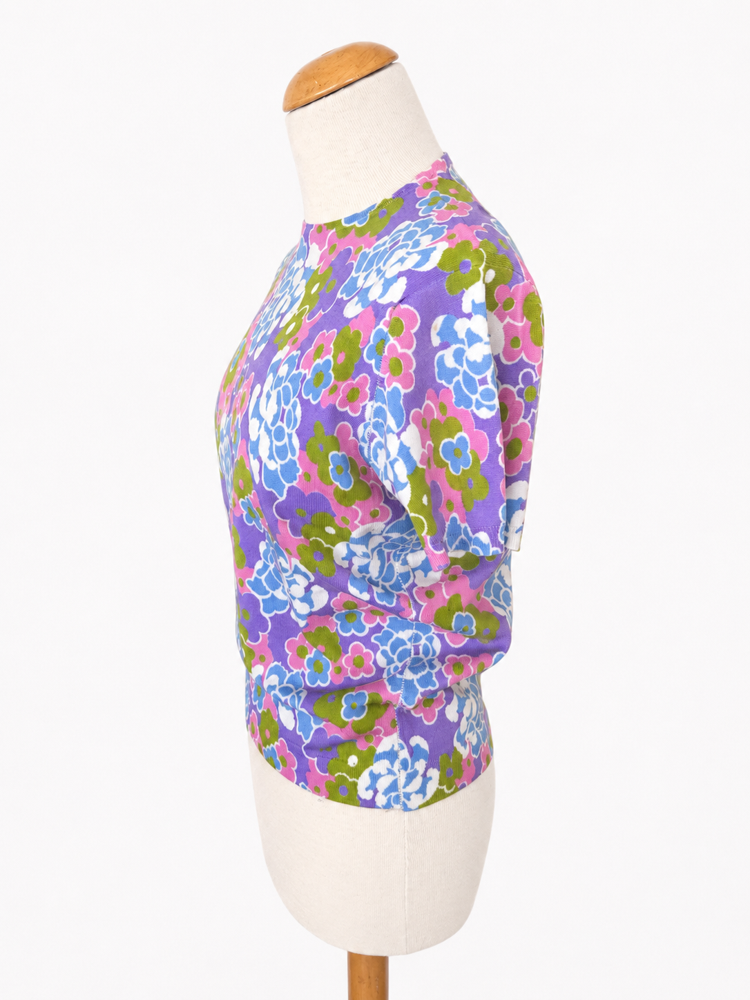 Top vintage imprimé floral psychédélique 70’s