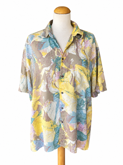 Chemise vintage imprimé pastel 90