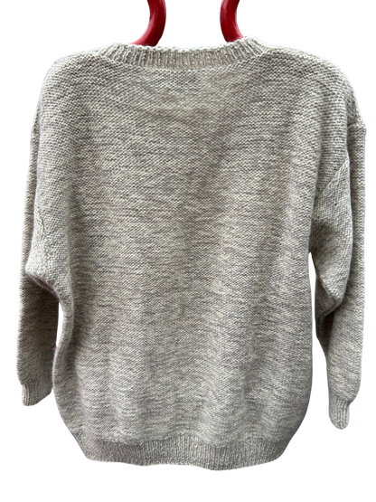 Pull vintage brodé pure laine la friperie vintage 25