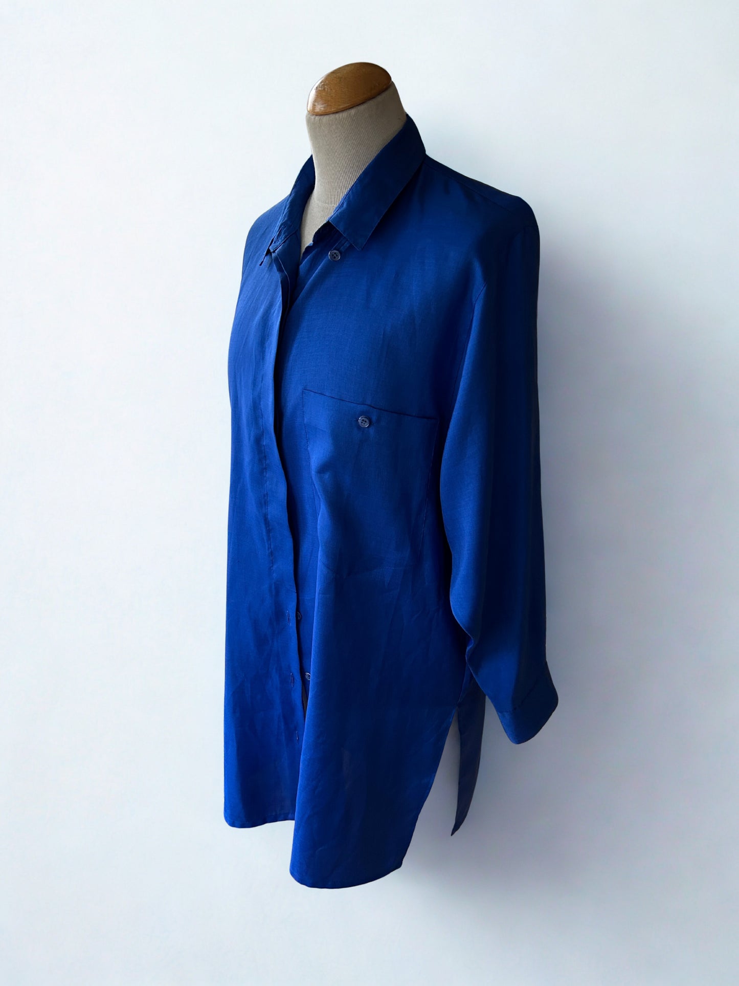 Chemisier long bleu vintage Rodier