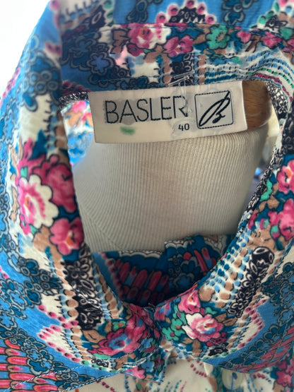 Chemisier vintage motifs floraux psychédéliques 70’s
