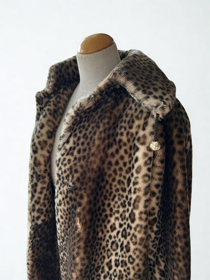 Manteau léopard vintage fausse fourrure la friperie vintage 25
