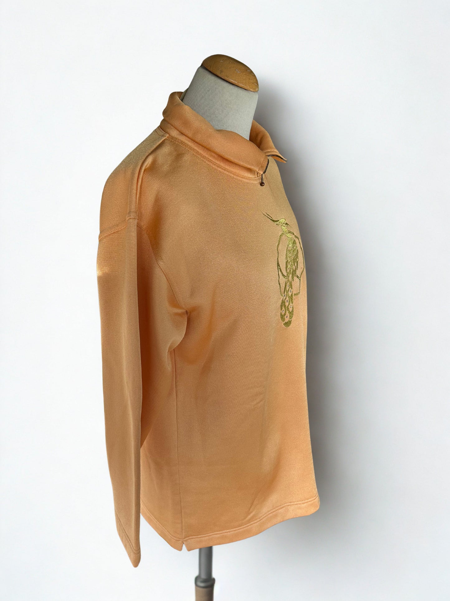 Sweat vintage broderie paon - friperie vintage la friperie vintage 25