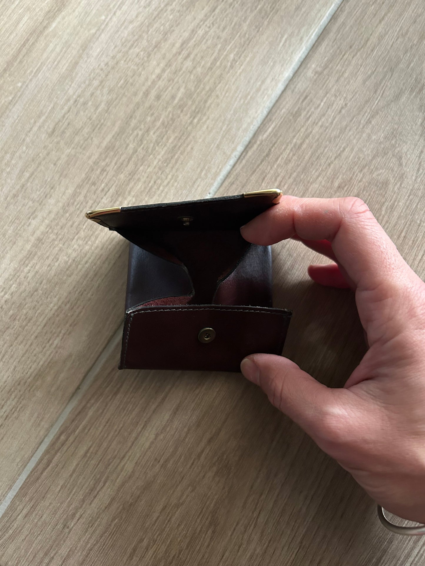 Porte monnaie Cartier vintage cuir Bordeaux la friperie vintage 25