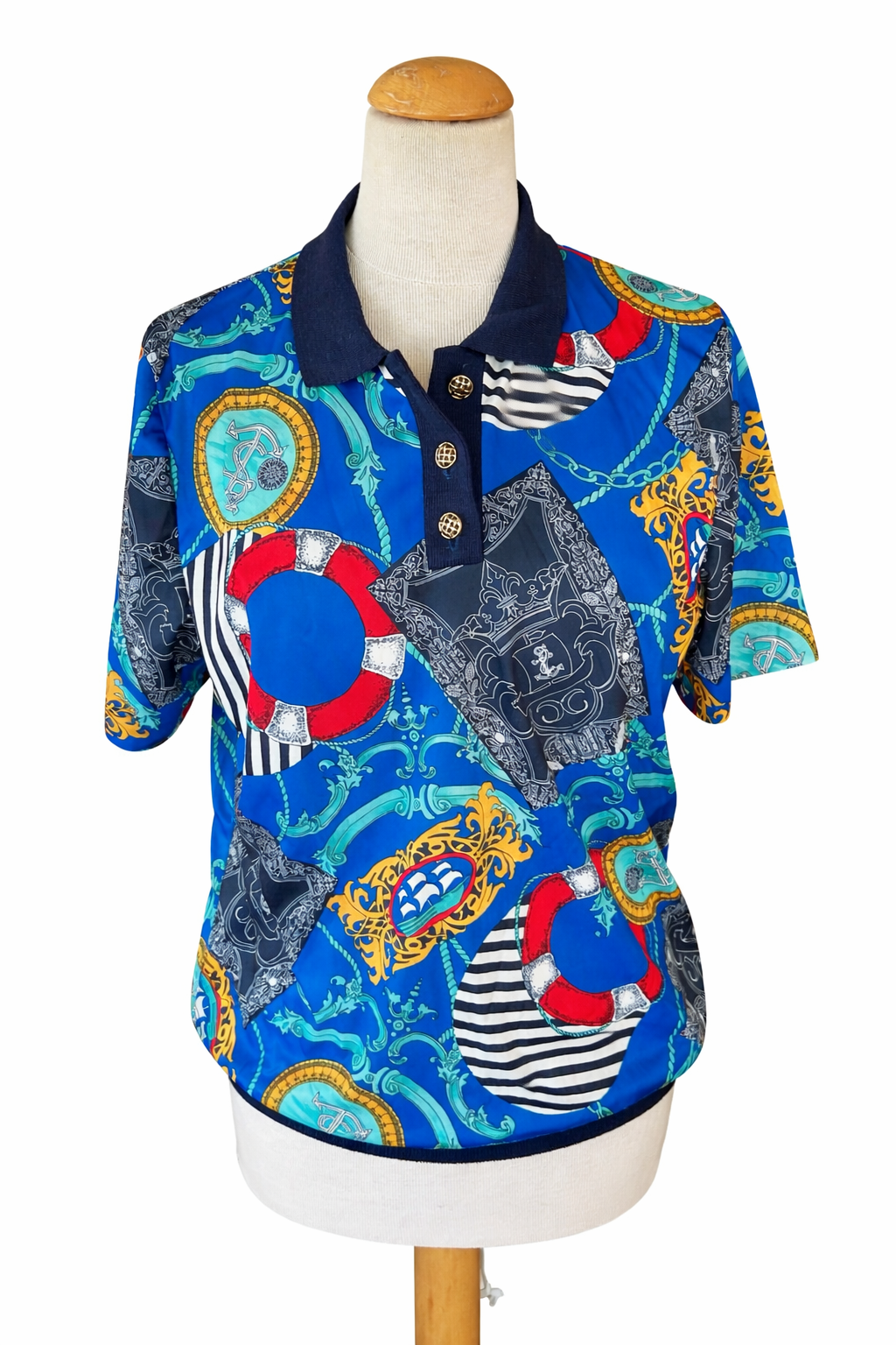Blouse vintage imprimé marin