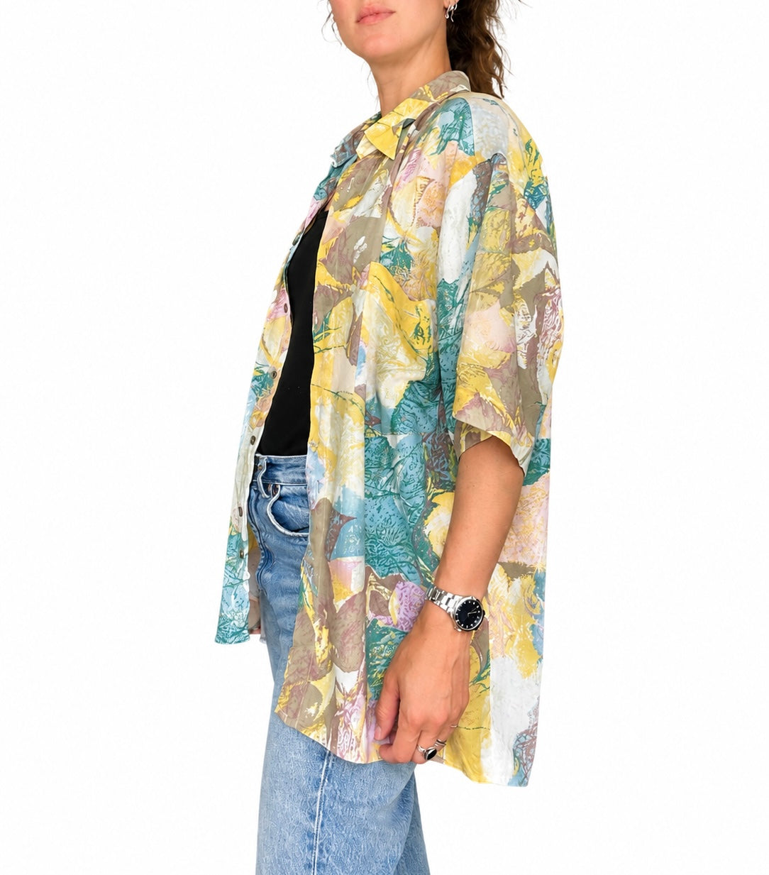 Chemise vintage imprimé pastel 90