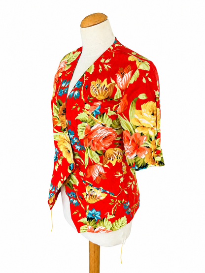 Veste fleurie vintage coton