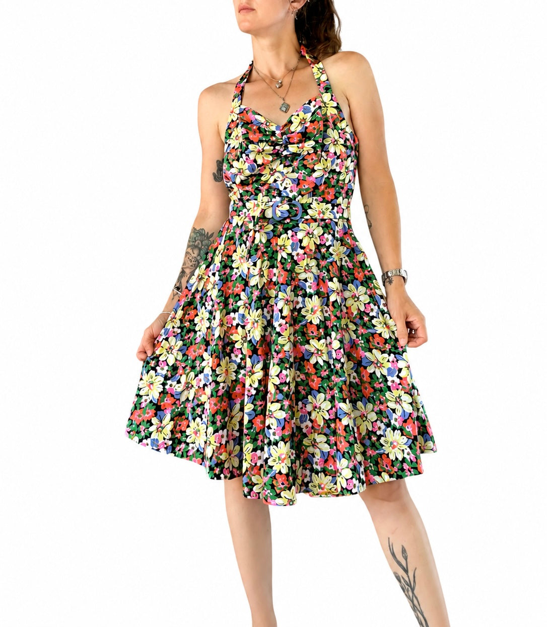 Robe dos nu fleurie vintage