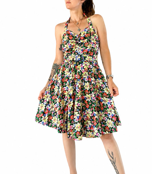 Robe dos nu fleurie vintage