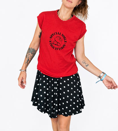 Sweat manches courtes Sonia Rykiel rouge vintage