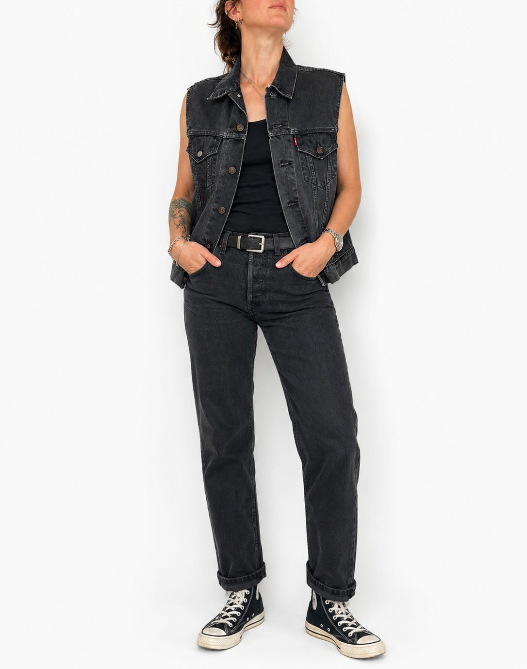 Veste en jean Levis vintage sans manches