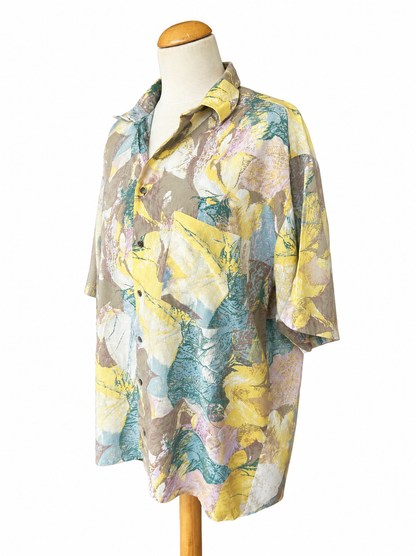 Chemise vintage imprimé pastel 90