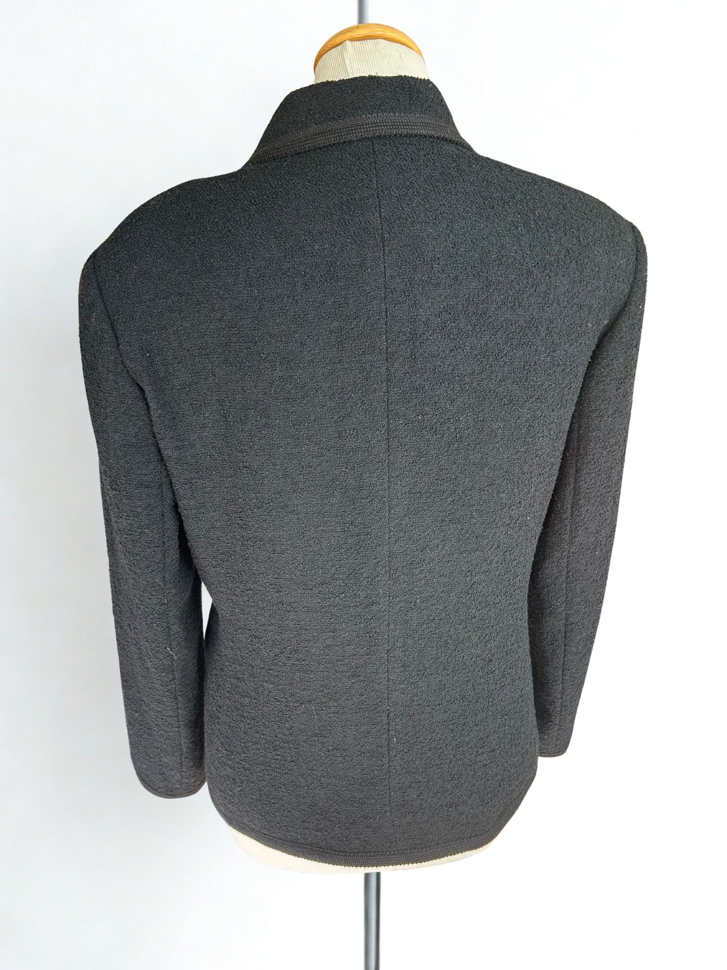 Veste blazer vintage noire laine la friperie vintage 25