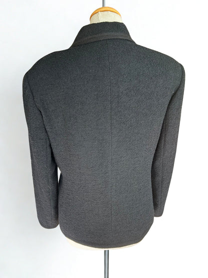 Veste blazer vintage noire laine la friperie vintage 25