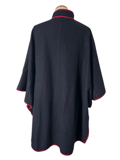 Cape vintage bleu marine laine france 80 la friperie vintage 25