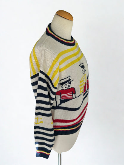 Pull marin pêcheurs vintage - friperie vintage la friperie vintage 25