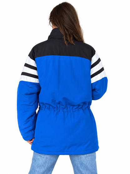 Veste Adidas vintage matelassée bleu noire