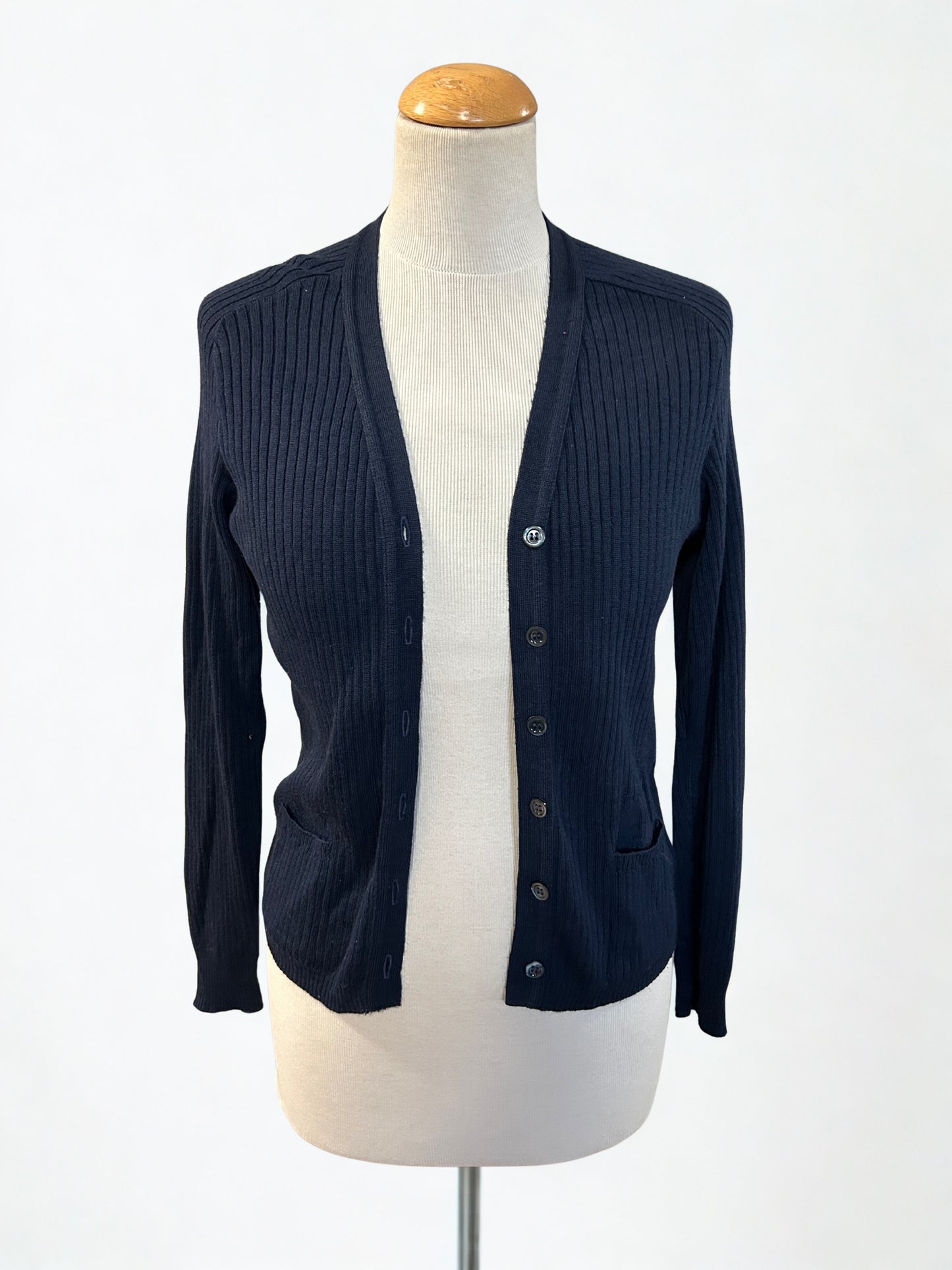 Gilet vinted côtelé bleu marine