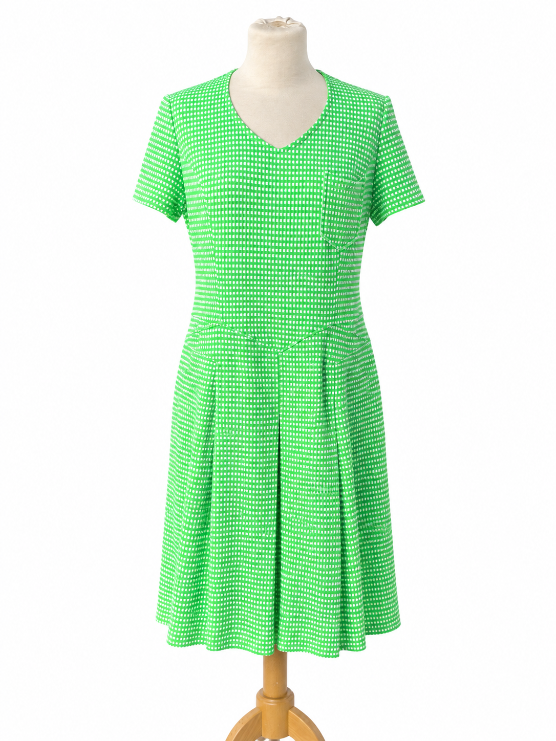 Robe vintage vert Vichy